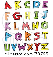 Royalty Free RF Clipart Illustration Of A Digital Collage Of Funky Alphabet Letters by Prawny