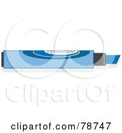 Royalty Free RF Clipart Illustration Of A Blue Permanent Marker Pen
