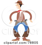 Poster, Art Print Of Western Cowboy Ready To Draw His Two Guns