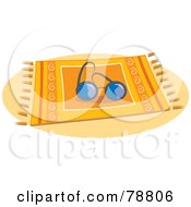 Poster, Art Print Of Pair Of Sunglasses Resting On A Beach Blanket