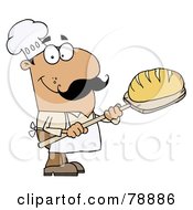 Poster, Art Print Of Hispanic Cartoon Bread Baker Man