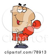 Poster, Art Print Of Hispanic Cartoon Boxer Man