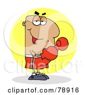 Hispanic Cartoon Boxing Fighter Man
