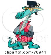 Poster, Art Print Of Cool Dragon Closing His Jacket And Wearing A Graduation Cap