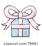 Poster, Art Print Of Pastel Blue And Pink Birthday Christmas Or Anniversary Gift