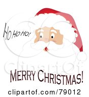 Poster, Art Print Of Ho Ho Ho Merry Christmas Father Christmas Face