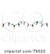 Royalty Free RF Clipart Illustration Of A Border Of Colorful Illuminated Christmas Lights