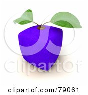 Royalty Free RF Clipart Illustration Of A 3d Blue Genetically Modified Orange Citrus Fruit by Frank Boston
