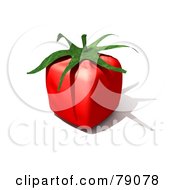 Royalty Free RF Clipart Illustration Of A Whole Cubic 3d Genetically Modified Tomato