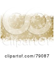 Poster, Art Print Of White Borders Over A Shiny Golden Snowflake Wallpaper Background