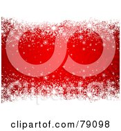 Poster, Art Print Of White Snowflake Borders Over A Red Target Background