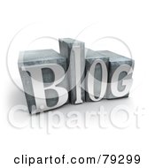 Royalty Free RF Clipart Illustration Of A 3d Typeset Word Blog Version 2
