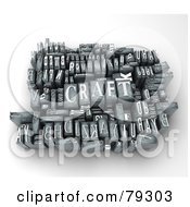 Royalty Free RF Clipart Illustration Of A 3d Group Of Typeset Blocks With CRAFT In The Center