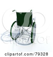 Royalty Free RF Clipart Illustration Of A Rear View Of A 3d Wheelchair