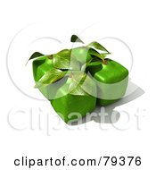 Royalty Free RF Clipart Illustration Of A Group Of Four 3d Cubic Genetically Modified Limes