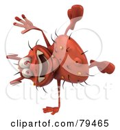 Royalty Free RF Clipart Illustration Of A 3d Rodney Germ Character Doing A Hand Stand