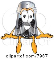 Poster, Art Print Of Pepper Shaker Mascot Cartoon Character Sitting