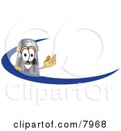 Pepper Shaker Mascot Cartoon Character With A Blue Dash