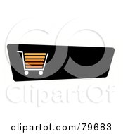 Orange Shopping Cart On A Black Checkout Website Button