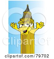Royalty Free RF Stock Illustration Of Big Ben The Clock Tower Holding Out His Arms by Snowy #COLLC79702-0092