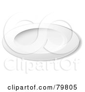 Royalty Free RF Clipart Illustration Of A White Oval Dinner Plate by michaeltravers
