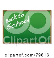 Poster, Art Print Of Back To School Written On A Green Chalk Board