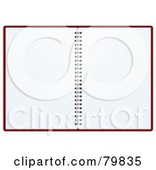 Royalty Free RF Clipart Illustration Of A Open Blank Page Ring Binder by michaeltravers