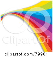 Poster, Art Print Of Background Of A Rainbow Flowing Over White