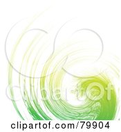 Poster, Art Print Of Green Eco Swirl On White