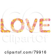 Poster, Art Print Of Colorful Flowers Spelling The Word Love