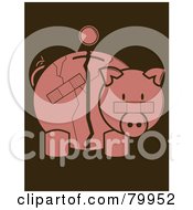 Poster, Art Print Of Coin Over A Cracked And Bandaged Piggy Bank