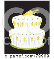 Poster, Art Print Of Double Tiered Carrot Cake With A Carrot On Top