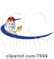 Rocket Mascot Cartoon Character With A Blue Dash