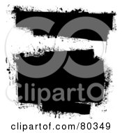 Royalty Free RF Clipart Illustration Of A Digital Collage Of Grungy Black Ink Splattered Text Boxes by michaeltravers