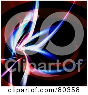 Poster, Art Print Of Flare Of Light In A Spiraling Red Swoosh On Black