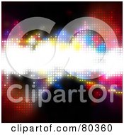 Poster, Art Print Of Colorful Halftone Dot Background With A Bright Glowing Text Box