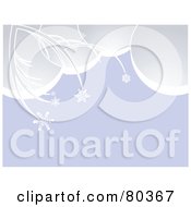 Royalty Free RF Stock Illustration Of A Purple Winter Background Of Snowflakes Branches And Bubbles