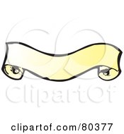 Royalty Free RF Stock Illustration Of A Golden Gradient Banner With A Black Outline