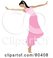 Poster, Art Print Of Graceful Ballerina Dancing In A Pink Skirt