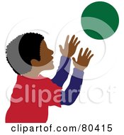 Poster, Art Print Of Hispanic Boy Catching A Ball