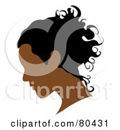 Royalty Free RF Clipart Illustration Of A Profiled Hispanic Womans Head