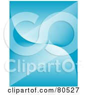 Royalty Free RF Clipart Illustration Of A Blue Wave Background With Lines