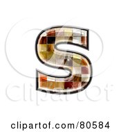 Poster, Art Print Of Ceramic Tile Symbol Lowercase Letter S