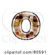 Poster, Art Print Of Ceramic Tile Symbol Lowercase Letter O