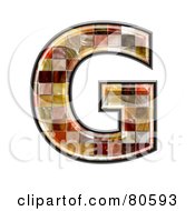 Poster, Art Print Of Ceramic Tile Symbol Capitol Letter G