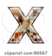 Poster, Art Print Of Ceramic Tile Symbol Capitol Letter X