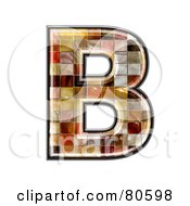 Poster, Art Print Of Ceramic Tile Symbol Capitol Letter B