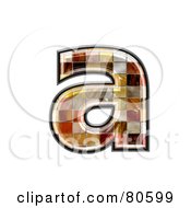 Poster, Art Print Of Ceramic Tile Symbol Lowercase Letter A