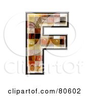 Poster, Art Print Of Ceramic Tile Symbol Capitol Letter F
