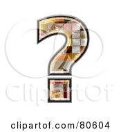 Poster, Art Print Of Ceramic Tile Symbol Question Mark